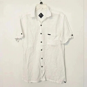 Blanc du Nil Short Sleeve Button Down 💯 Cotton